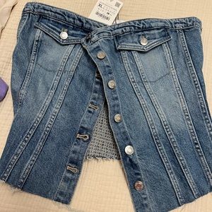Zara DENIM CORSET TOP